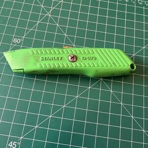 STANLEY 10-079 VINTAGE GENUINE ADJUSTABLE UTILITY KNIFE GREEN RETRACTABLE USA